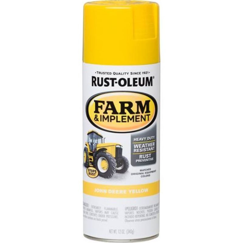 Rust-Oleum Farm Equipment Spray Paint John Deere Yellow 12 oz