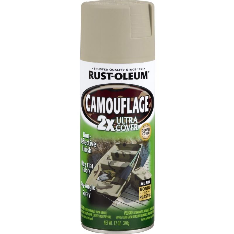 Rust-Oleum Camouflage Spray Paint Ultra Flat Sand 12 oz