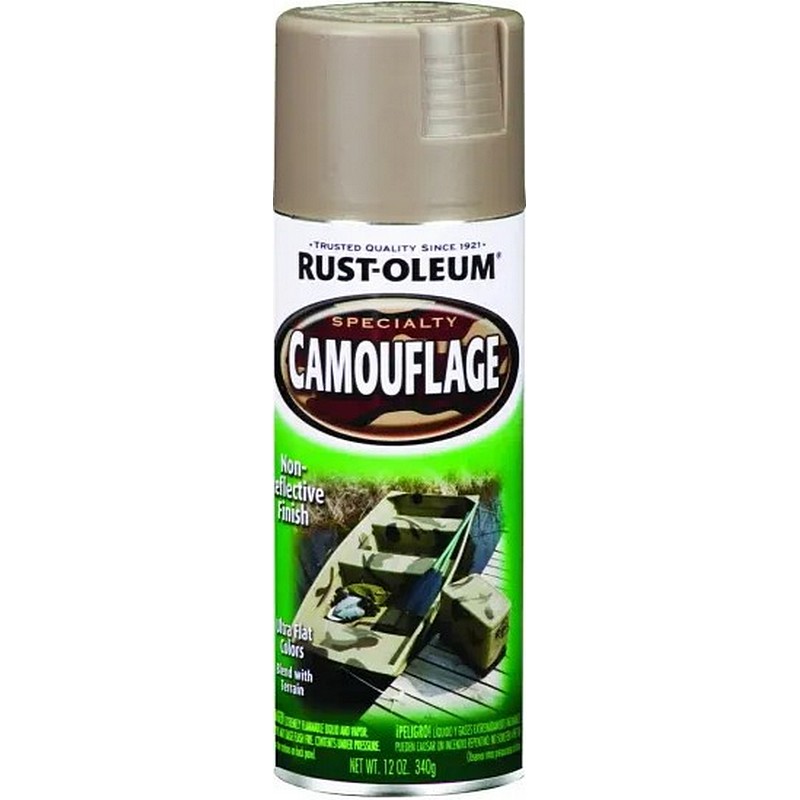 Rust-Oleum Camouflage Spray Paint Ultra Flat Khaki 12 oz