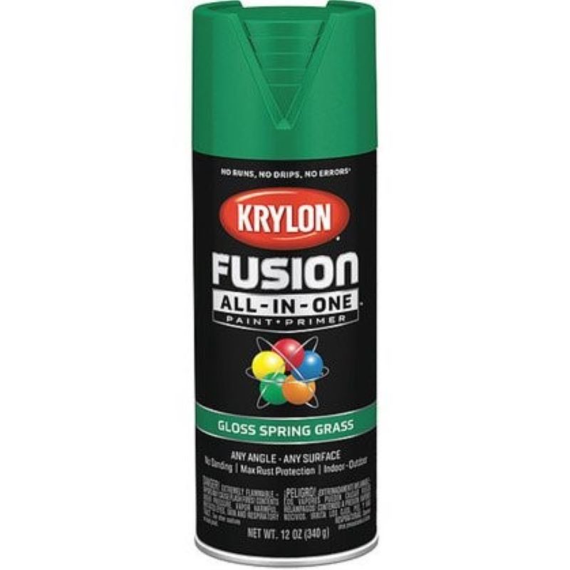 Krylon Fusion All In One Spray Paint + Primer Gloss Spring Grass 12 oz