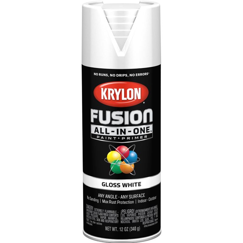 Krylon Fusion All In One Spray Paint + Primer Gloss White 12 oz