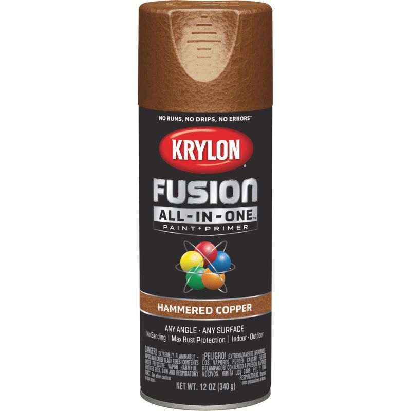 Krylon Fusion All In One Spray Paint + Primer Hammered Copper 12 oz