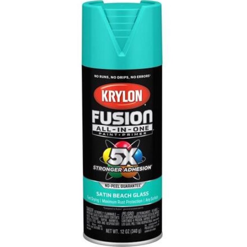 Krylon Fusion All In One Spray Paint + Primer Satin Beach Glass 12 oz