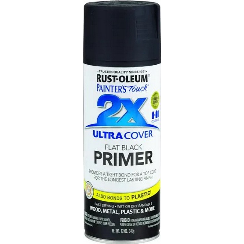 Rust-Oleum 2X Ultra Cover Spray Primer Flat Black 12 oz