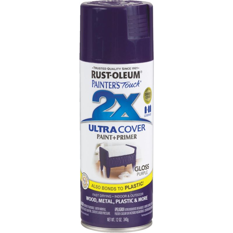 Rust-Oleum 2X Ultra Cover Spray Paint & Primer Gloss Purple 12 oz