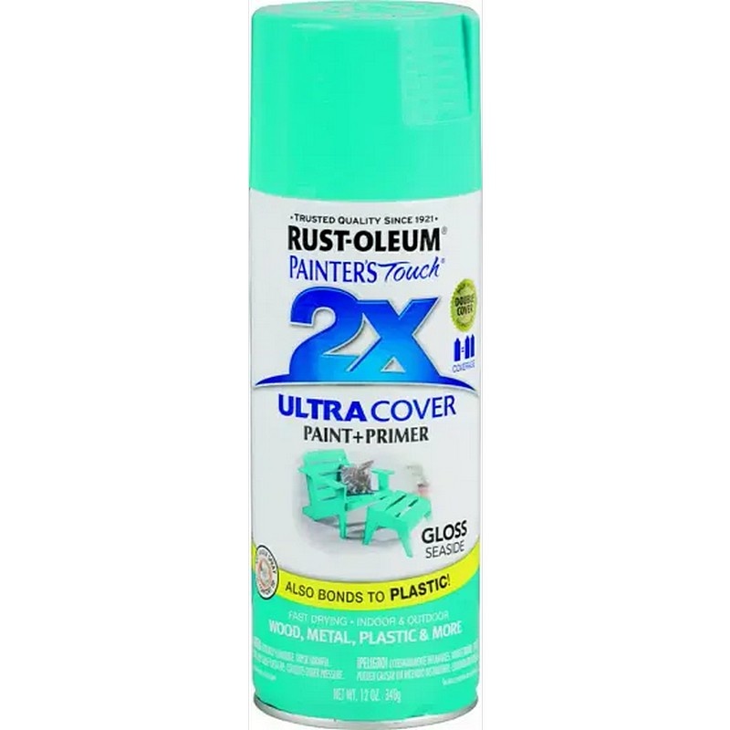 Rust-Oleum 2X Ultra Cover Spray Paint & Primer Gloss Seaside 12 oz