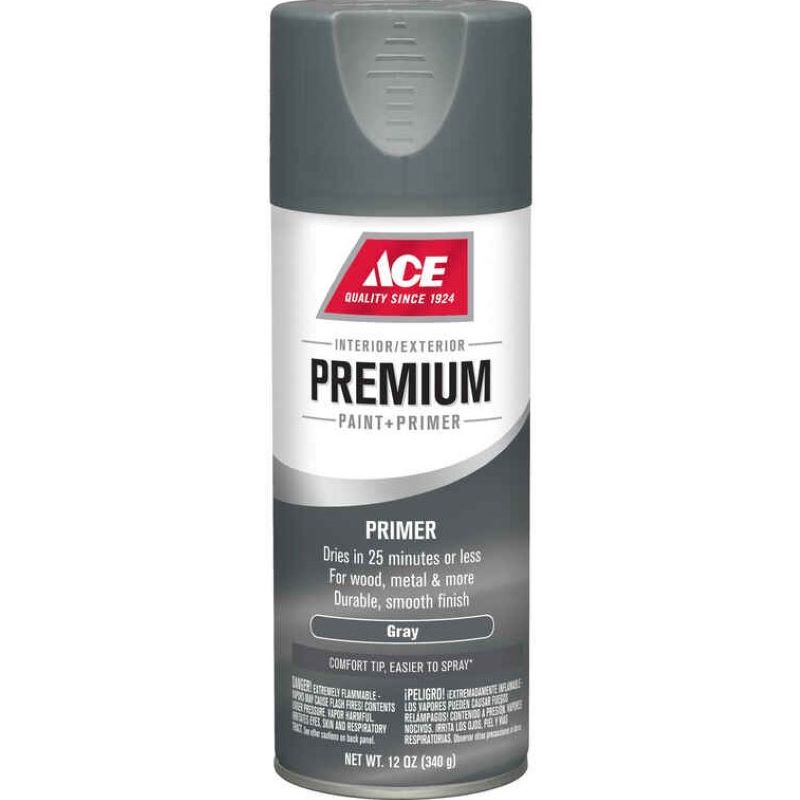 Ace Premium Spray Paint & Primer Gray 12 oz