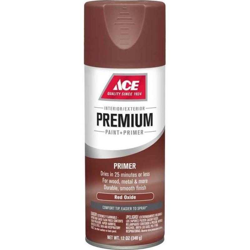 Ace Premium Spray Paint & Primer Red Oxide 12 oz