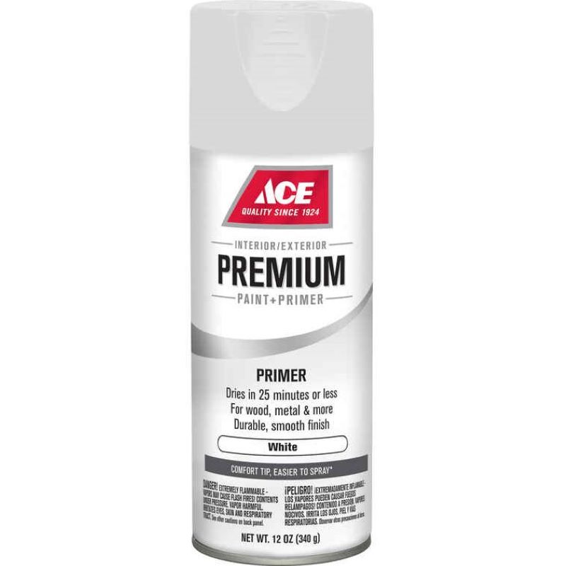 Ace Premium Spray Paint & Primer White 12 oz