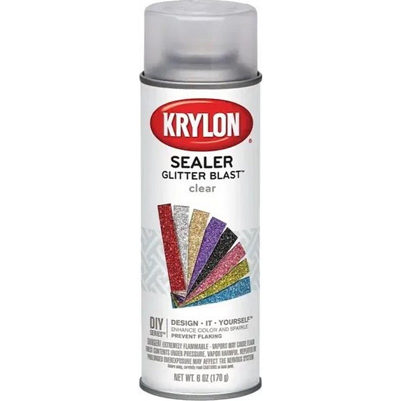 Krylon Sealer Spray Paint Glitter Blast Clear 6 oz