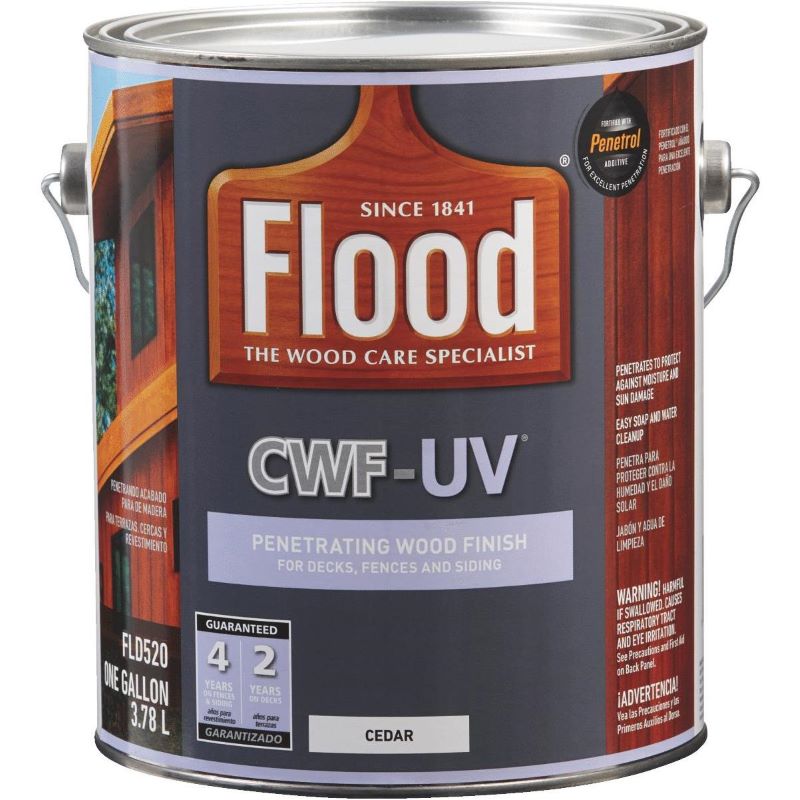 Flood CWF-UV Water Based Wood Finish Matte Cedar 1 gal