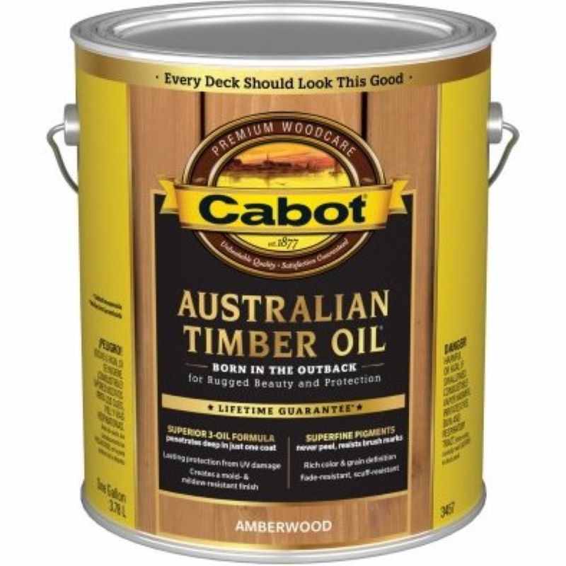Cabot Wood Stain Australian Timber Oil Amberwood 1 gal