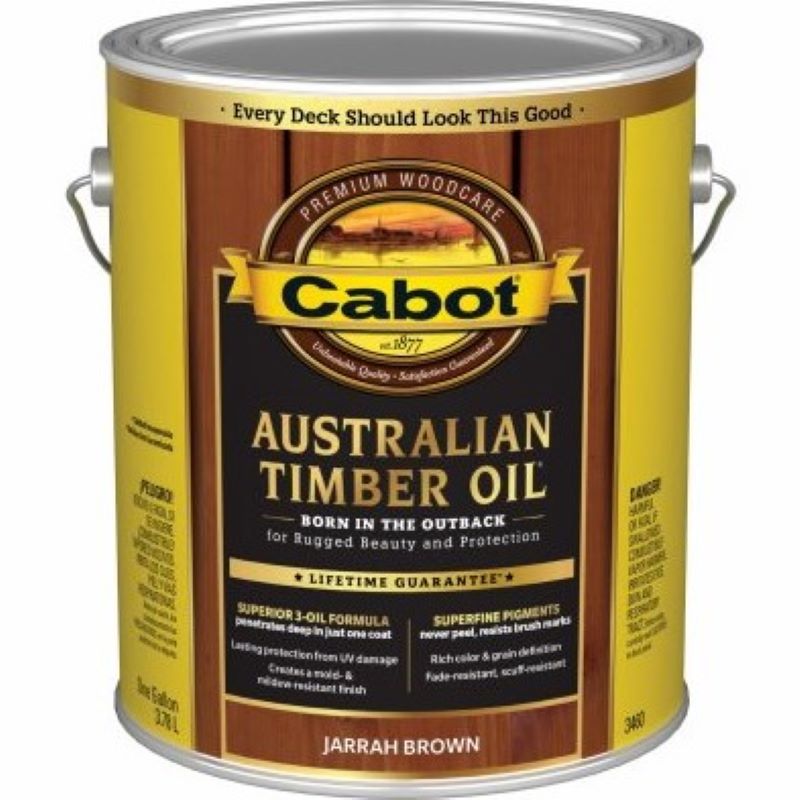 Cabot Wood Stain Australian Timber Oil Jarrah Brown 1 gal