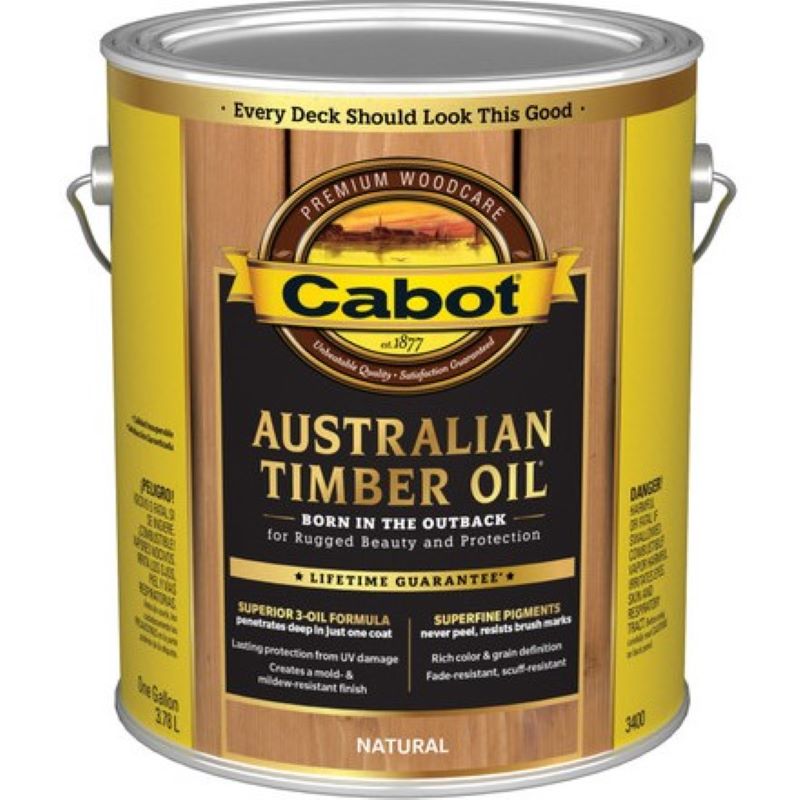 Cabot Wood Stain Australian Timber Oil Natural 1 gal
