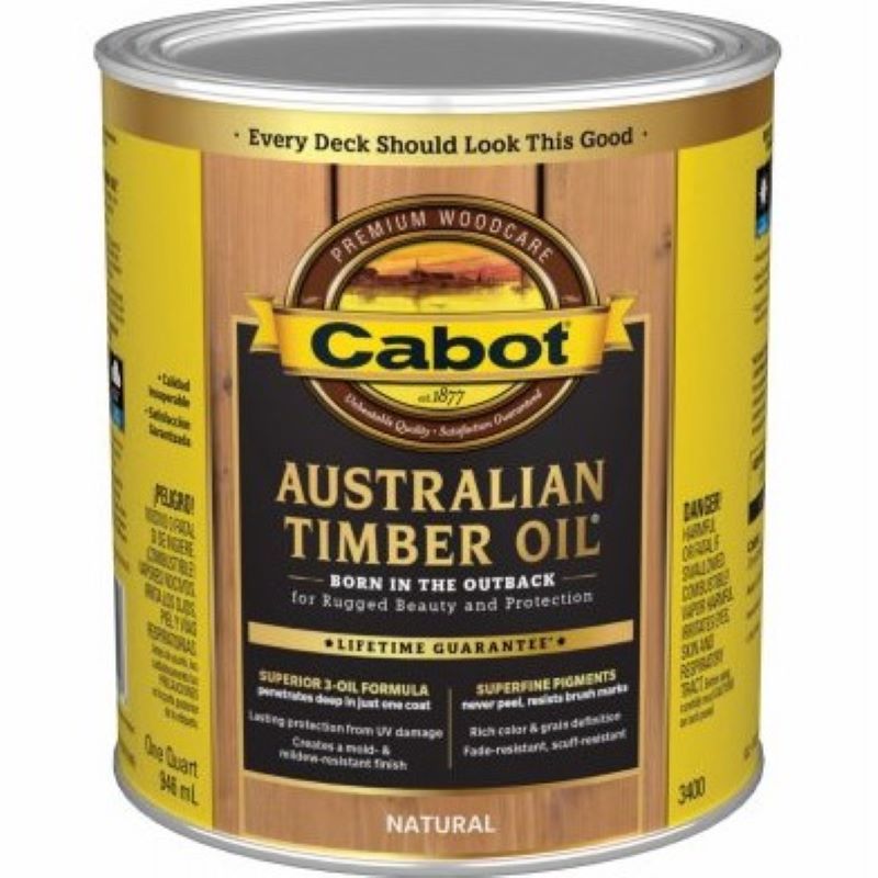 Cabot Wood Stain Australian Timber Oil Natural 1 qt