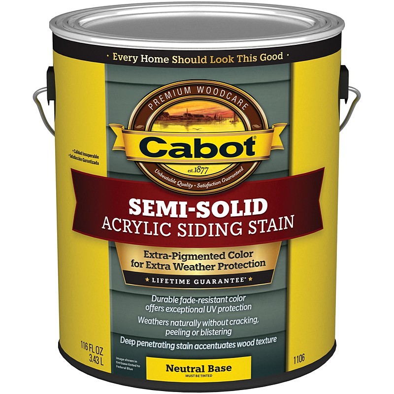 Cabot Semi-Solid Acrylic Siding Stain Neutral Base 1 gal