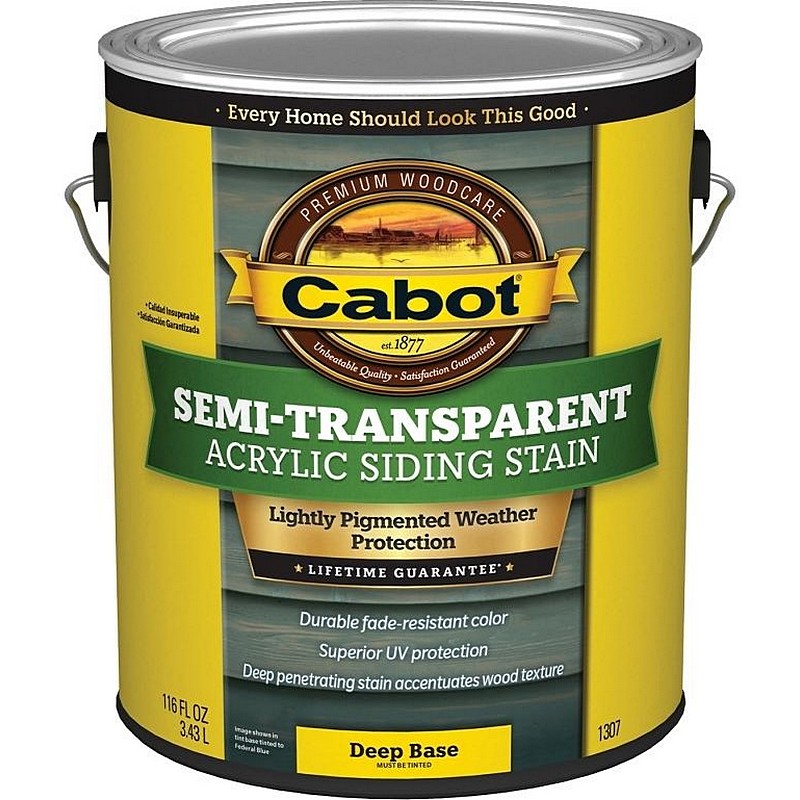 Cabot Semi-Transparent Acrylic Siding Stain Deep Base 1 gal