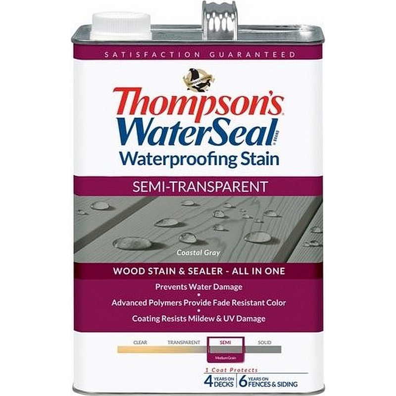 Thompsons Water Seal Semi-Transparent Coastal Gray 1 gal