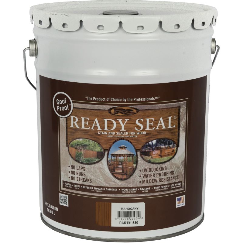 Ready Seal Wood Stain + Sealer Mahogany 5 gal