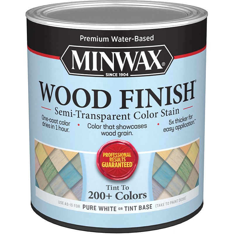 Minwax Interior Wood Stain Semi-Transparent White Tint 1 qt