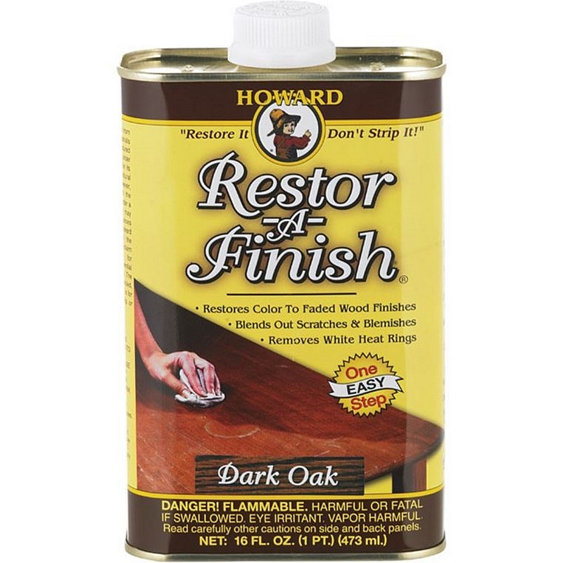 Howard Restor-A-Finish Wood Restorer Semi-Transparent Dark Oak 16 oz