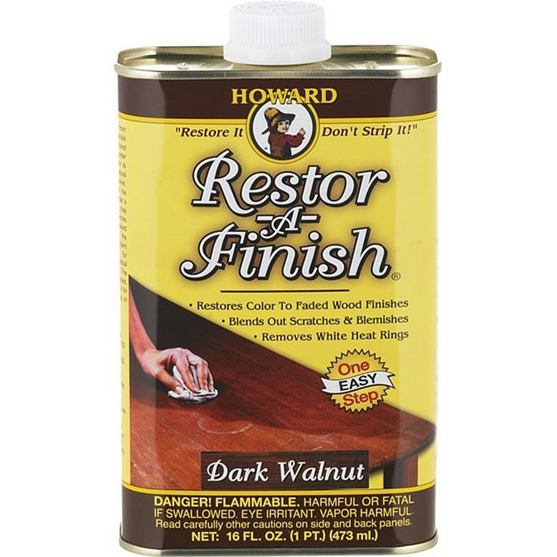 Howard Restor-A-Finish Wood Restorer Semi-Transparent Dark Walnut 16 oz