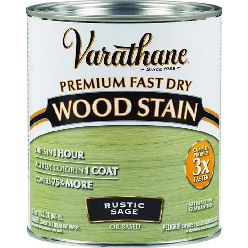 Varathane Premium Fast Dry Wood Stain Rustic Sage 1 qt