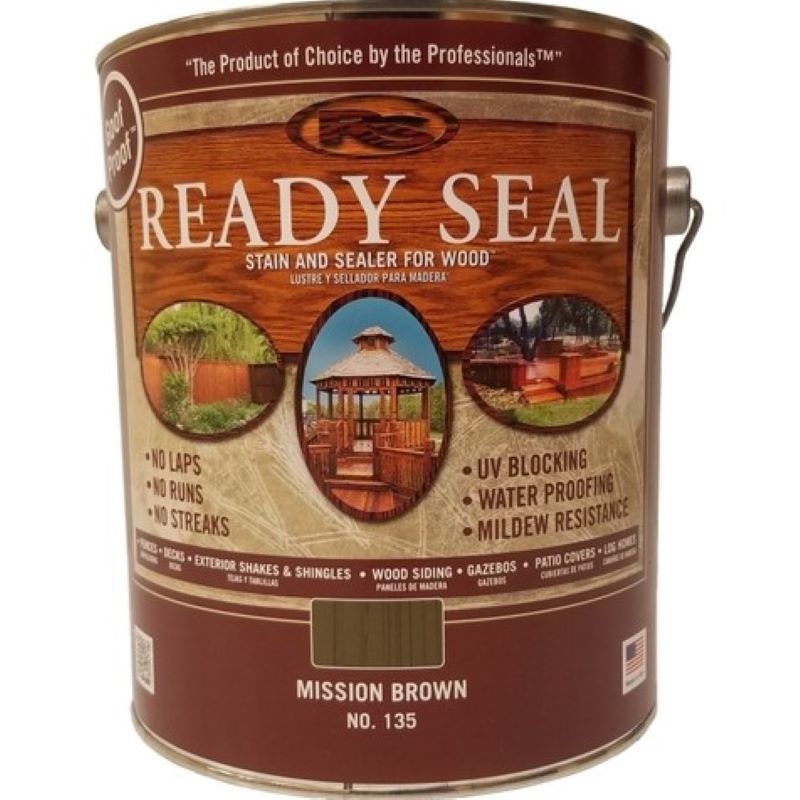 Ready Seal Wood Stain + Sealer Mission Brown 1 gal