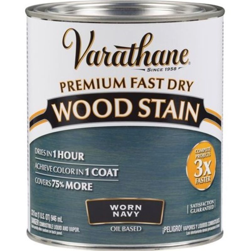 Varathane Premium Fast Dry Wood Stain Worn Navy 1 qt