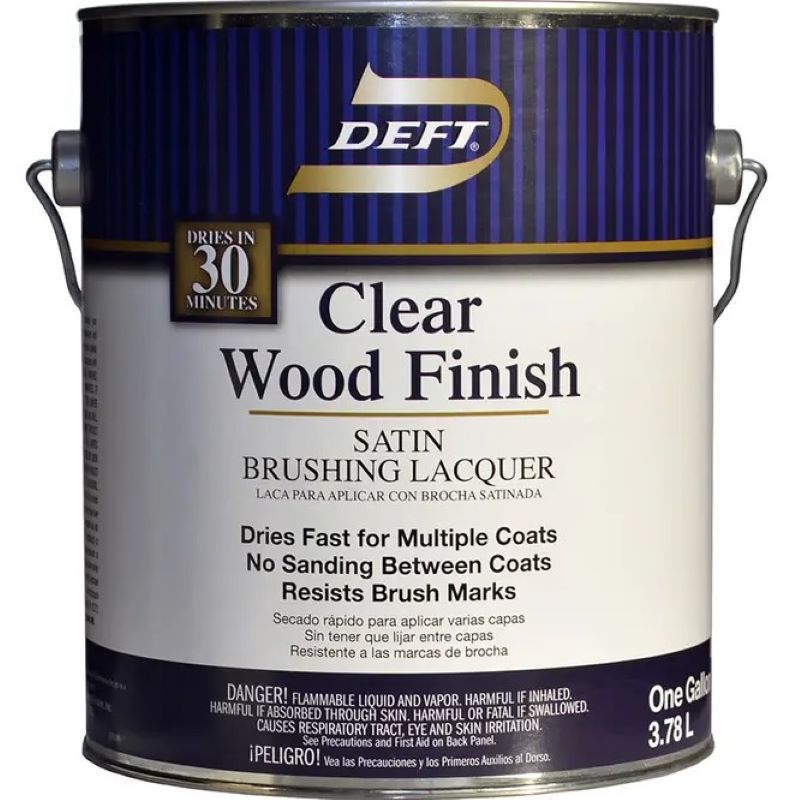 DEFT Wood Finish Satin Brushing Lacquer Clear 1 gal