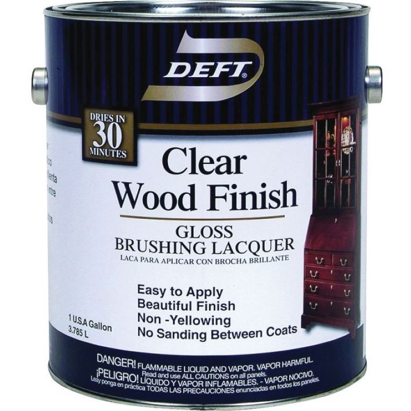 DEFT Wood Finish Gloss Brushing Lacquer Clear 1 gal Nixa Hardware