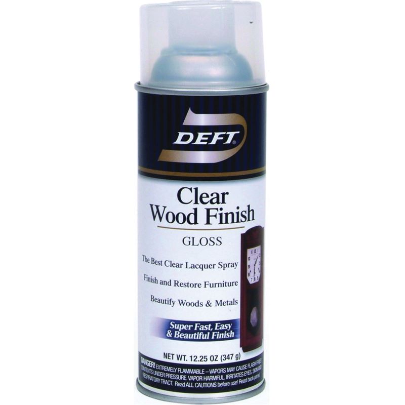 DEFT Lacquer Wood Finish Gloss Clear 12.25 oz