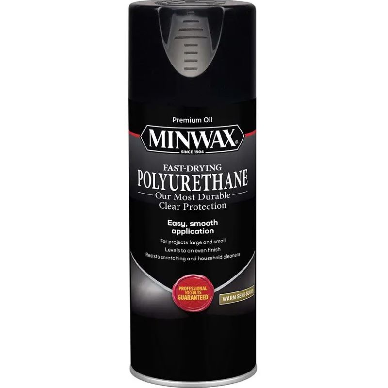 Minwax Fast Drying Polyurethane Spray Clear Semi-Gloss 11.5 oz