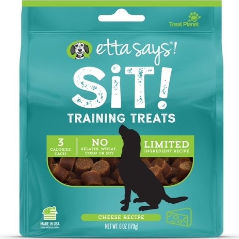 Etta Says! Sit! Grain Free Cheese Training Dog Treats 6 oz