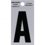Letter "A" Black/Silver Reflective Vinyl Sticker 2"