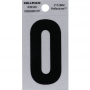 Letter "O" Black/Silver Reflective Vinyl Sticker 2"