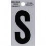 Letter "S" Black/Silver Reflective Vinyl Sticker 2"