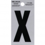 Letter "X" Black/Silver Reflective Vinyl Sticker 2"