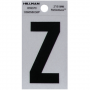 Letter "Z" Black/Silver Reflective Vinyl Sticker 2"