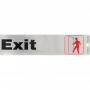 Red & Silver Exit Sign 2"x8"