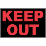Keep Out Plastic Sign 8"x12"