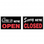 Come In We're Open / Sorry We're Closed Plastic Sign 8"x12"