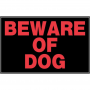 Beware of Dog Plastic Sign 8"x12"