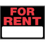 For Rent Plastic Sign 8"x12"