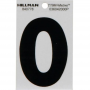 #0 Black/Silver Reflective Vinyl Sticker 3"