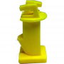 Yellow Wood Post Slant Nail Insulator 2 in