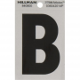Letter "B" Black/Silver Reflective Vinyl Sticker 3"