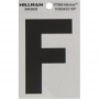 Letter "F" Black/Silver Reflective Vinyl Sticker 3"