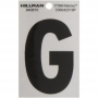 Letter "G" Black/Silver Reflective Vinyl Sticker 3"