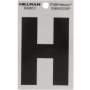 Letter "H" Black/Silver Reflective Vinyl Sticker 3"
